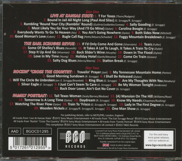 Live At Kansas State - The Earl Scruggs Revue - Rockin' Cross The Country - Family (2-CD)