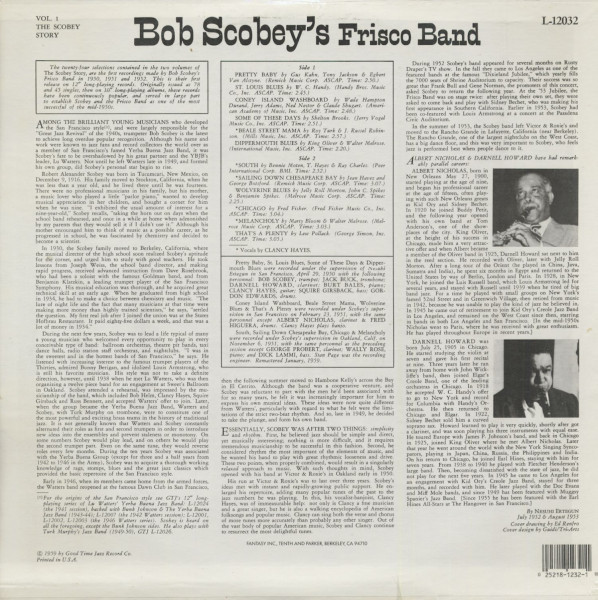Bob Scobey's Frisco Band - The Scobey Story, Vol.1(LP)