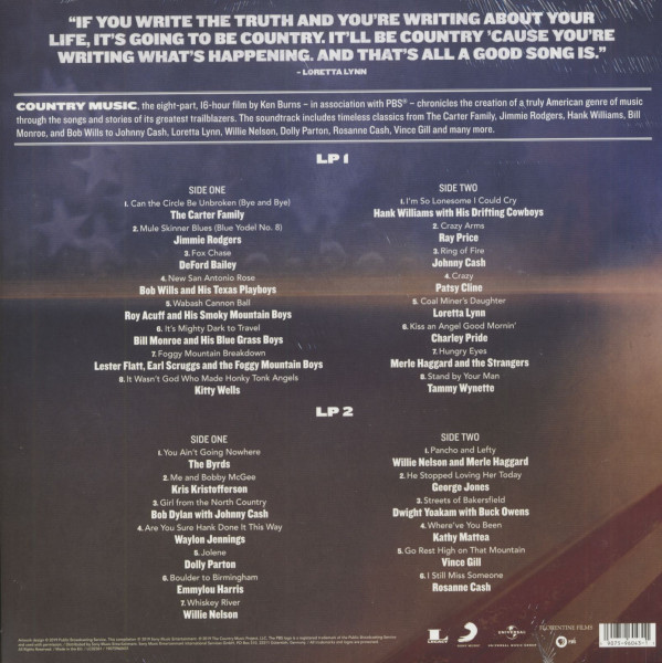 Country Music - A Film By Ken Burns - The Sountrack (2-LP)