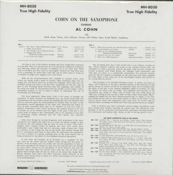Cohn On The Saxophone (LP, Blue Vinyl)