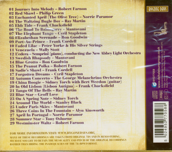 Journey Into Melody - 29 Radio Favourites - The Best Of British Light Music - 1949 - 1959 (CD)