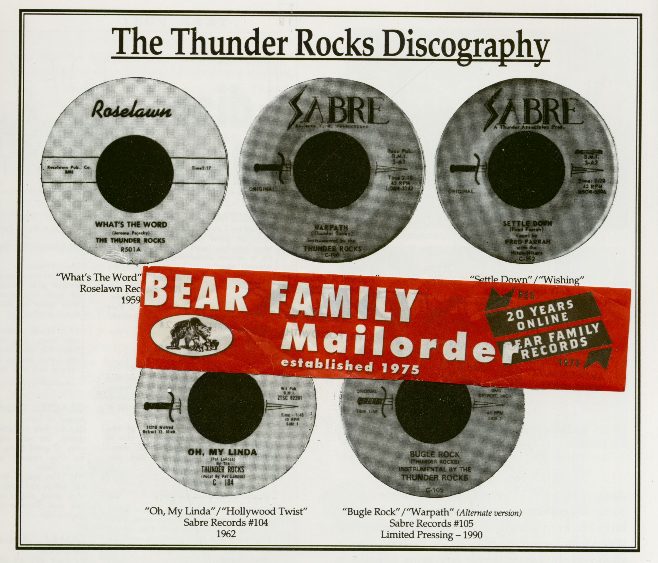 The Thunder Rocks LP: On The Rampage (LP) - Bear Family Records