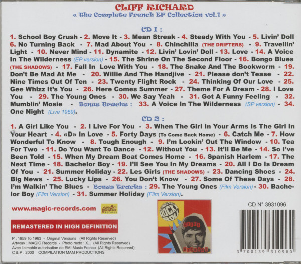 The Complete French 60's EP Collection Voll.1 (2-CD)