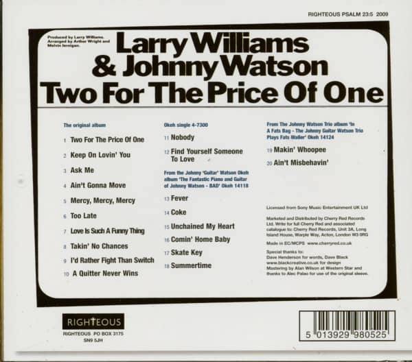 Two For The Price Of One (CD)