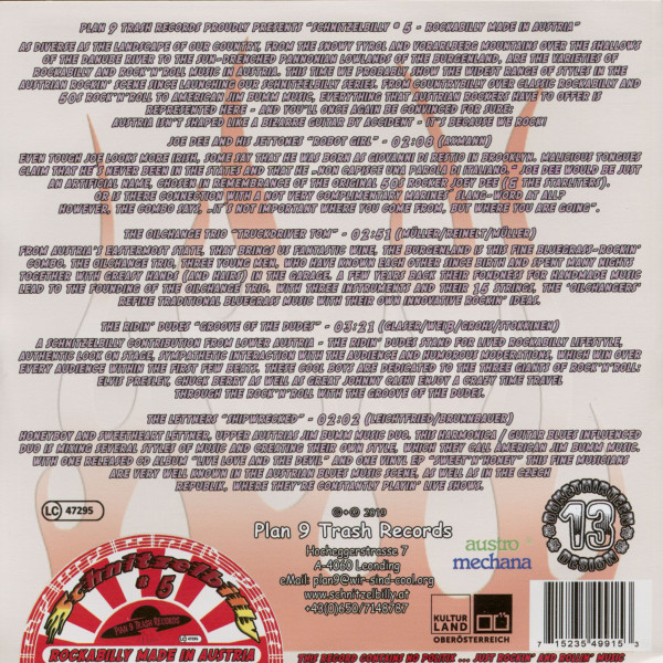 Schnitzelbilly No.5 - Rockabilly Made In Austria (7inch, EP, 33rpm, PS, SC, Red Vinyl)