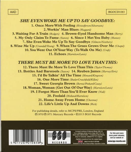 She Even Woke Me Up To Say Goodbye - There Must Be More To Love Than This (CD)