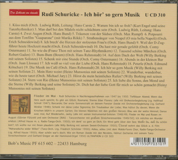 Ich hör' so gern Musik 1936-41 (CD)