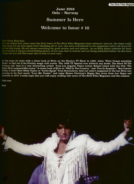 The Elvis Files Magazine #16 - June 2016