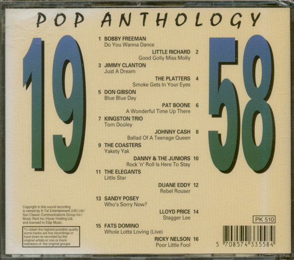 Pop Anthology 1958 (CD)