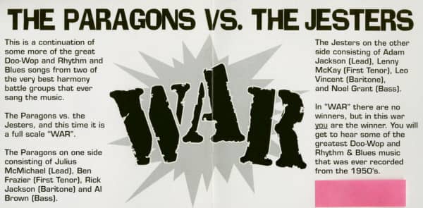 The Paragons vs. The Jesters - War (Battle Of The Groups) (CD)