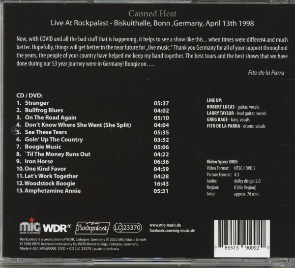 Live At Rockpalast 1998 (CD + DVD)