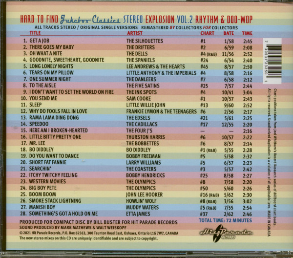 Stereo Explosion Vol.2 - Rhythm & Doo-Wop (CD)