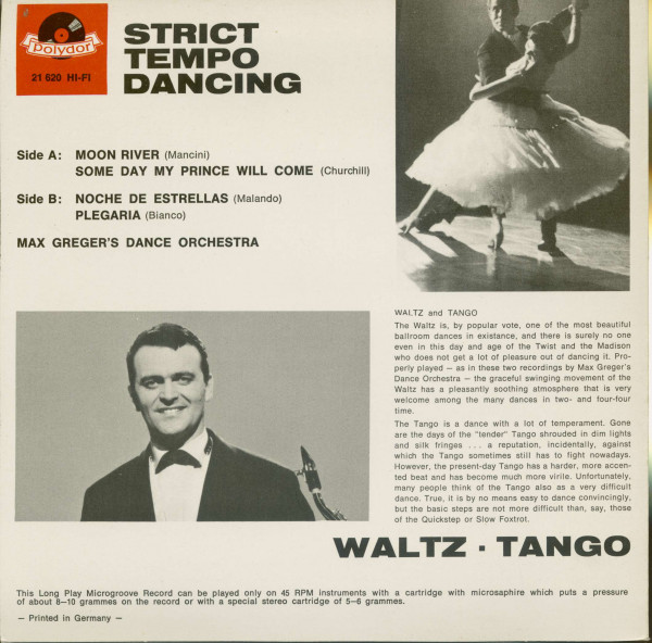 Strict Tempo Dancing - Waltz & Tango (7inch, 45rpm, EP, PS)