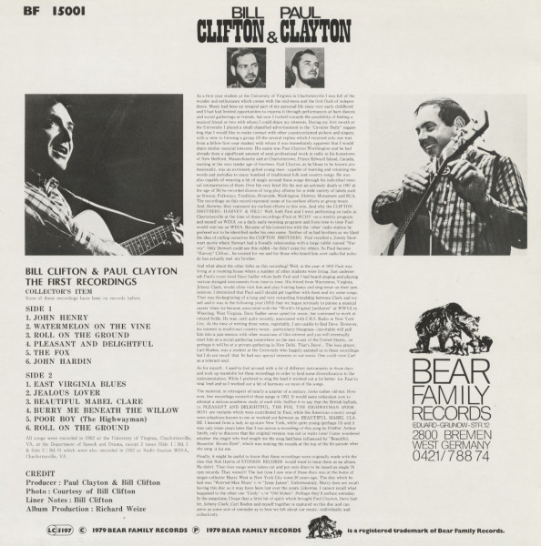 A Bluegrass Session - The First Recordings (LP)