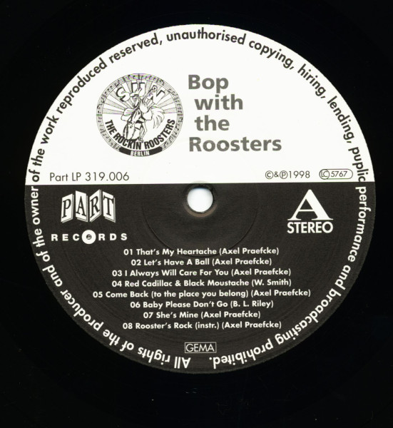 Bop With The Roosters (LP)