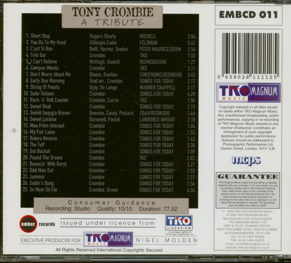 Tony Crombie - A Tribute (CD)