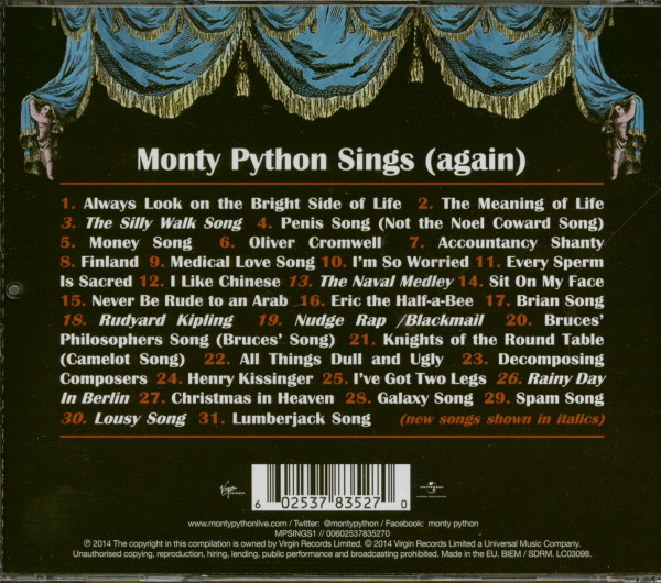 Monty Phyton Sings (again) (CD)