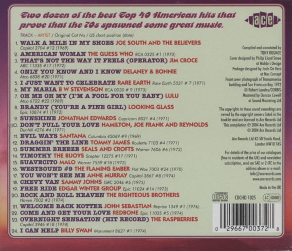 The Hit List: 24 Hot 100 American Chart Busters of the 70s (CD)