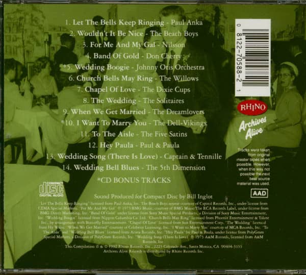 Rockin' & Rollin' Wedding Songs Vol.1 (CD)