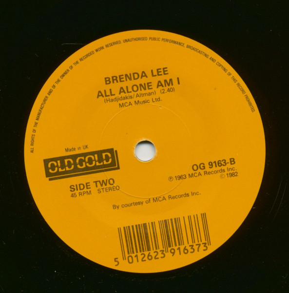 I´m Sorry - All Alone Am I (7inch, 45rpm, SC)