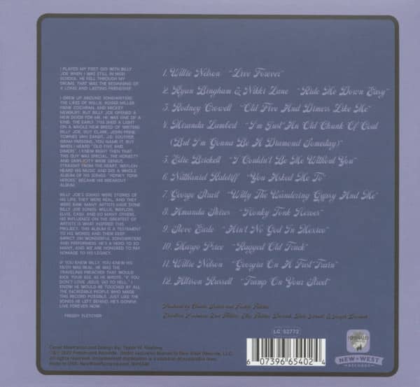 Live Forever - A Tribute To Billy Joe Shaver (CD)