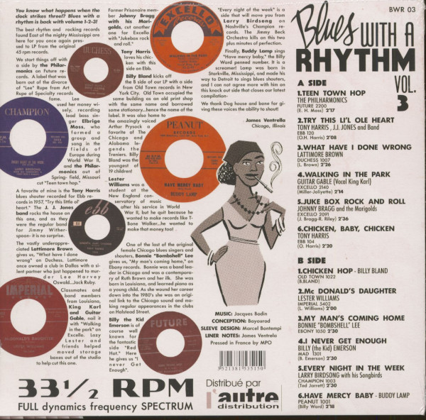 Blues With A Rhythm, Vol.3 (LP, 10inch)