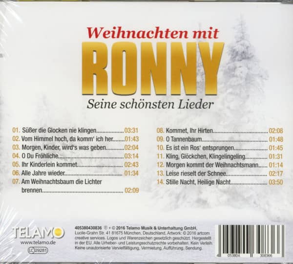 Weihnachten Mit Ronny - Seine schönsten (CD)