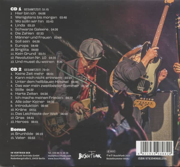 Immer Wieder Nie Genug - Live aus dem Festsaal Kreuzberg (2-CD)
