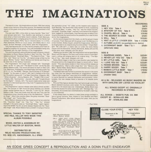 Tony Sarafino Presents The Imaginations (LP)