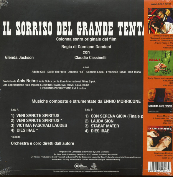 Il Sorriso Del Grande Tentatore (Colonna Sonora Originale) - Soundtrack (LP, 180g Vinyl)