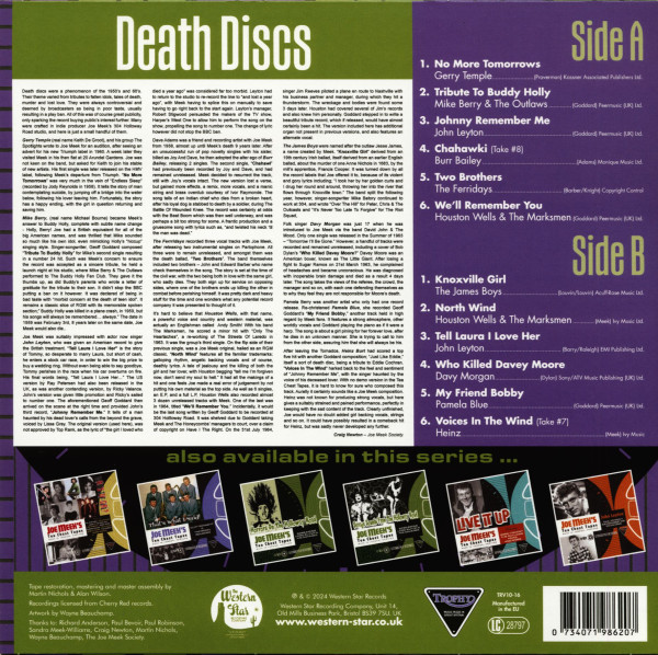 Joe Meek's Tea Chest Tapes - Death Discs (LP, 10inch)