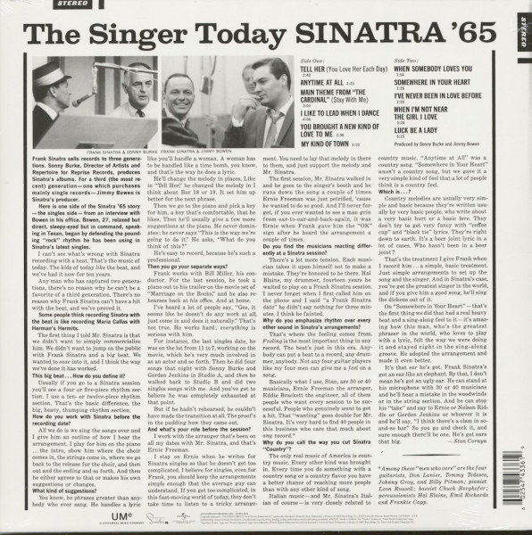 The Singer Today - Sinatra '65 (LP, 180g Vinyl)