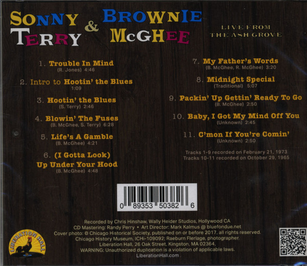 Live From The Ash Grove (CD)