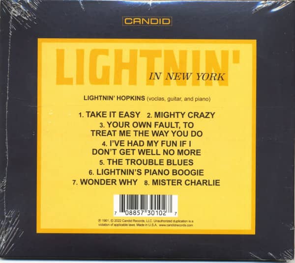 Lightnin' In New York (CD)