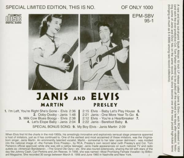 Janis And Elvis (CD, Ltd.)