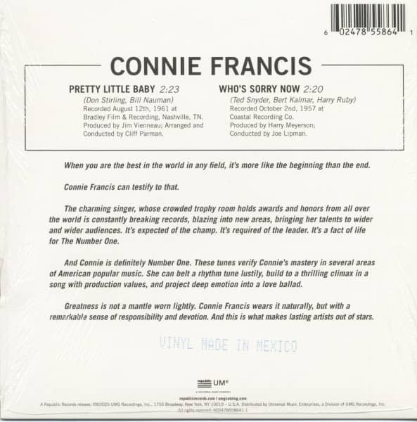 Pretty Little Baby - Who's Sorry Now (7inch, 45rpm, colored Vinyl)