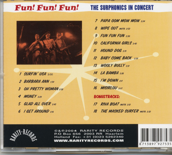 The Surphonics in Concert - Fun! Fun! Fun! (CD)