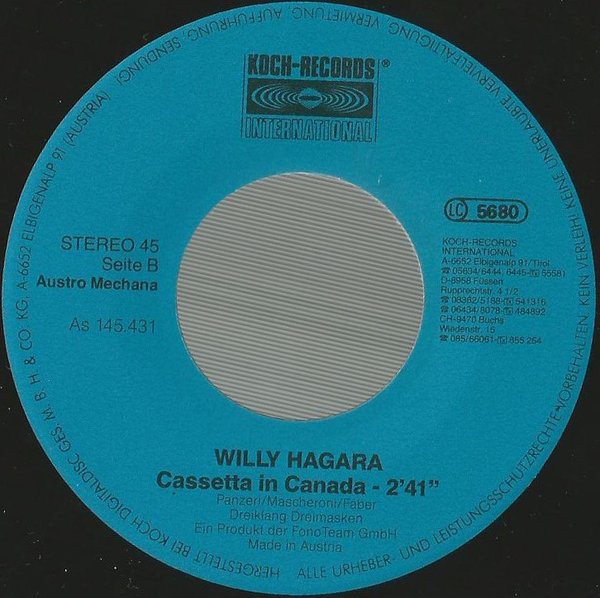 Mandolinen und Mondschein - Cassetta in Canada (7inch, 45rpm, PS)