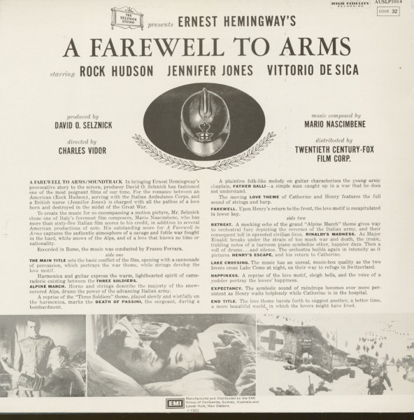 A Farewell To Arms - Soundtrack (LP)