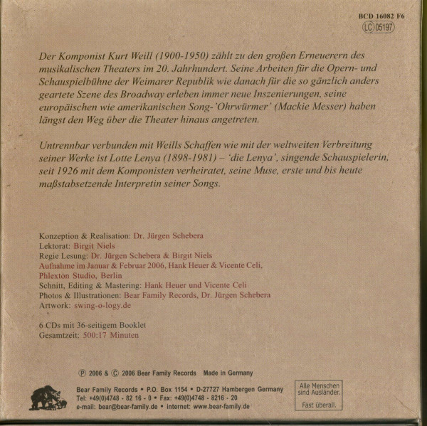 Hoppla! Die Weill-Lenya Biographie (6-CD Deluxe Box Set)