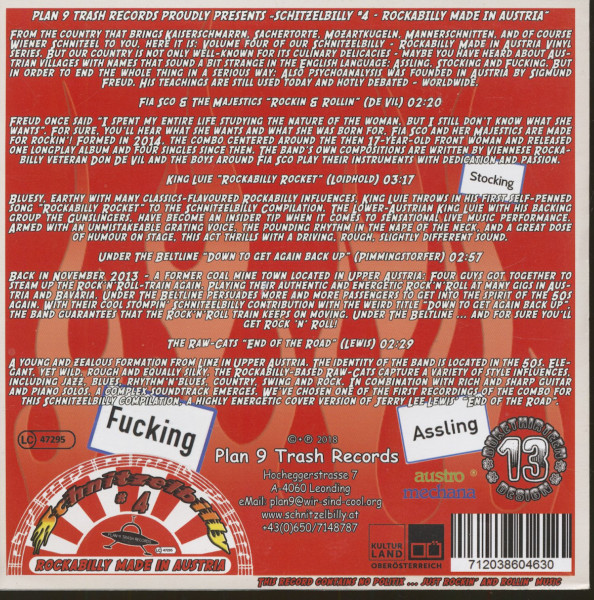 Schnitzelbilly No.4 - Rockabilly Made In Austria (7inch, EP, 33rpm, PS, SC, White Vinyl)