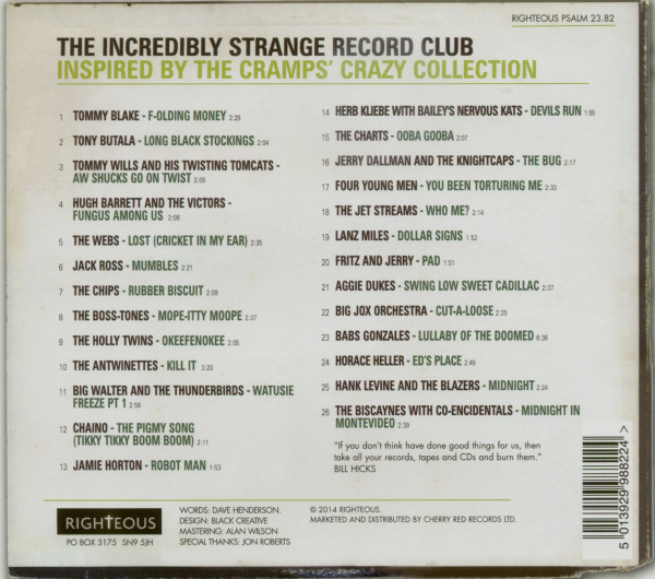 The Incredible Strange Record Club (CD)