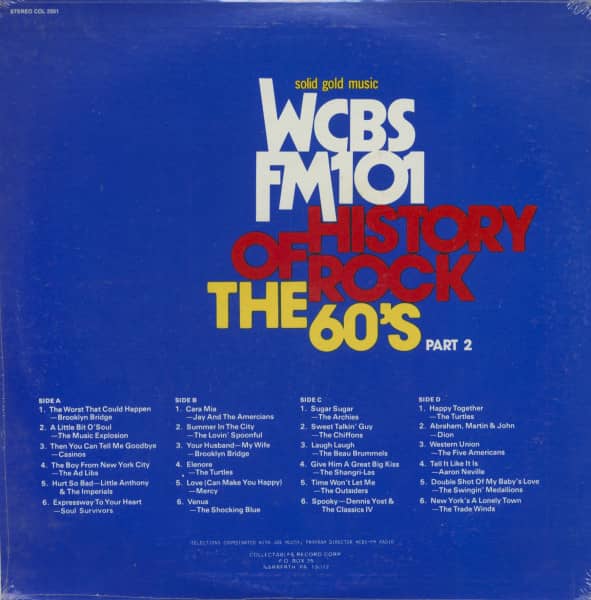 WCBS FM101 - History Of Rock - The 60's Part 2 (2-LP)