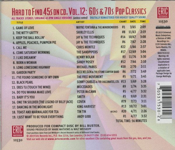Vol.12 - 60 & 70s Pop Classics (CD)