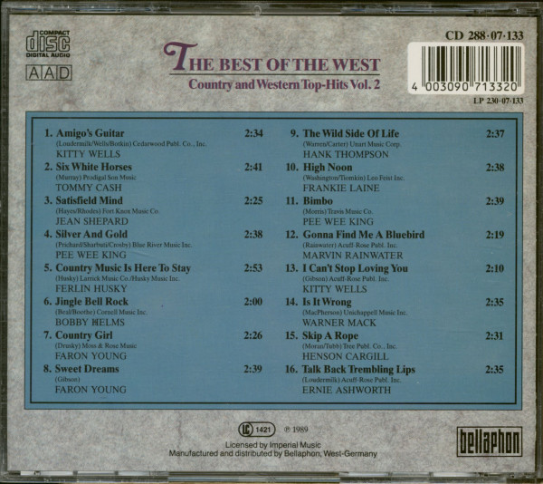 The Best Of The West - Country And Western Top-Hits Vol. 2 (CD)