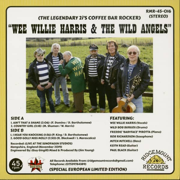 Wee Willie Harris & The Wild Angels (7inch, EP, 45rpm, PS, SC, Ltd.)