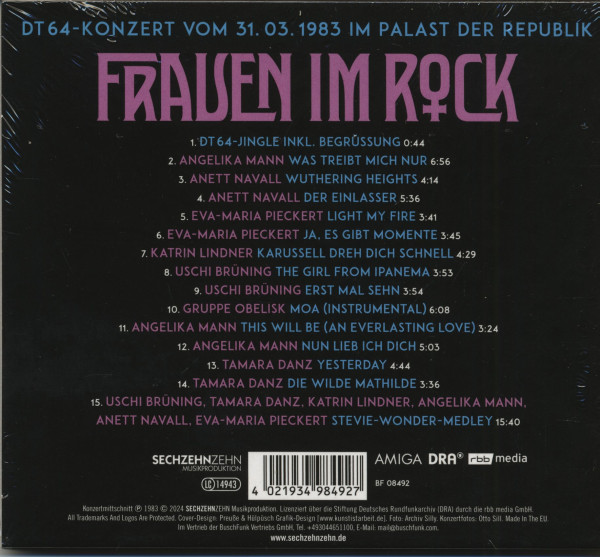 DT64 Konzert, Frauen im Rock - 31.03.1983 im Palast der Republik (CD)
