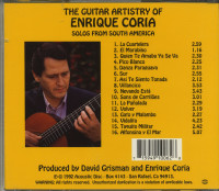 Preview: The Guitar Artistry Of Enrique Coria - Solos From South America (CD) Preview: The Guitar Artistry Of Enrique Coria - Solos From South America (CD)