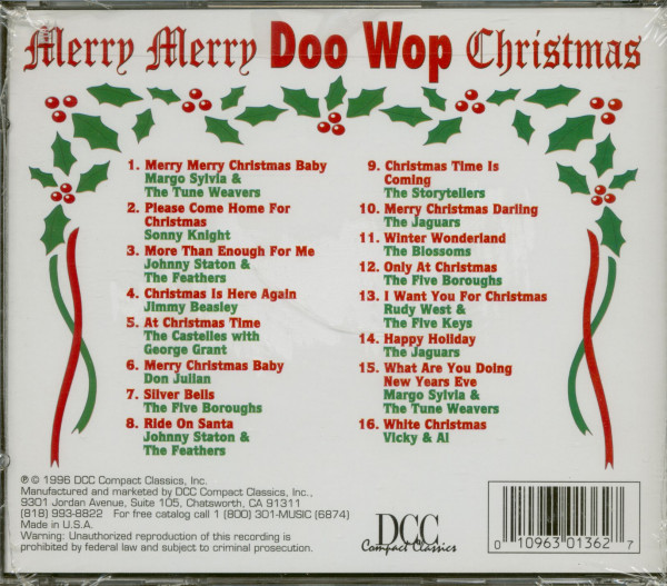 Merry Doo Wop Christmas - Cut Out