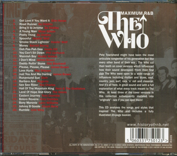 The Who Beginnings 1 - Maximum R&B (CD)